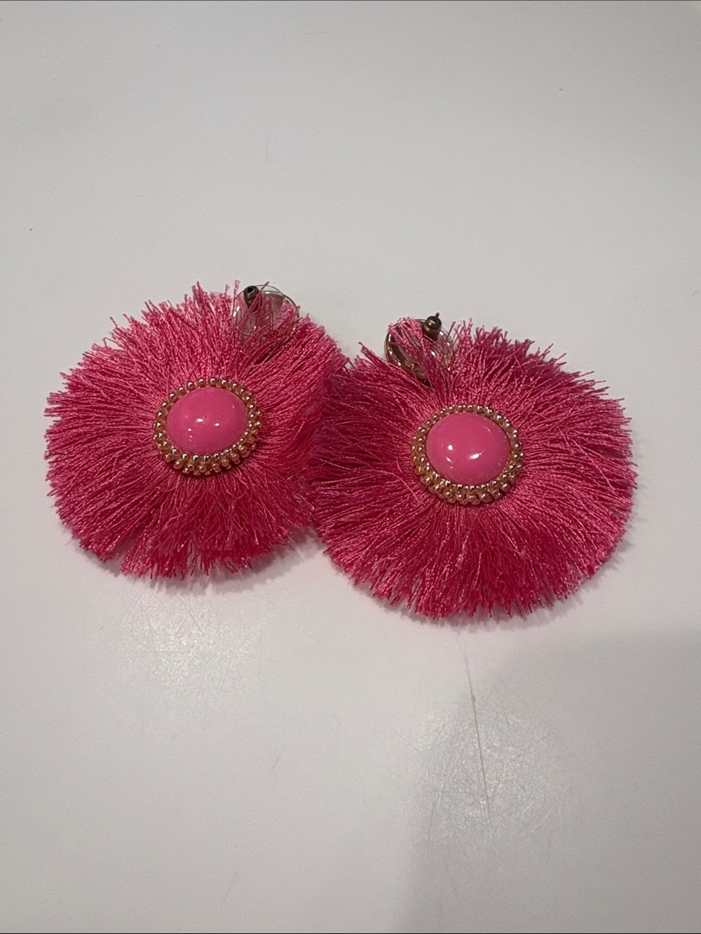 Lily Pulitzer Pink Fringe Statement Earrings - Women's Jewelry